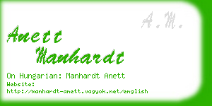 anett manhardt business card